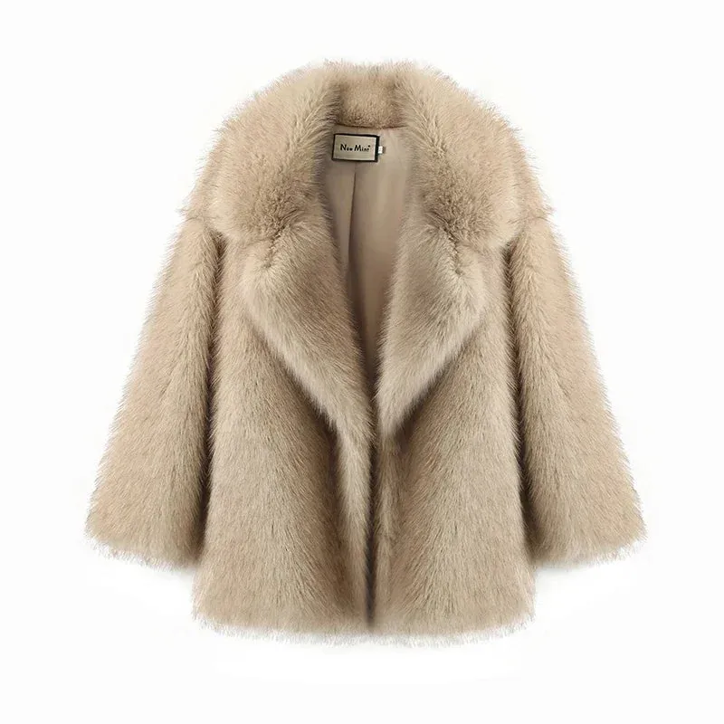 Luxurious Oversized Chunky Faux Fur Coat Jacket S - 2X in 3 Colors