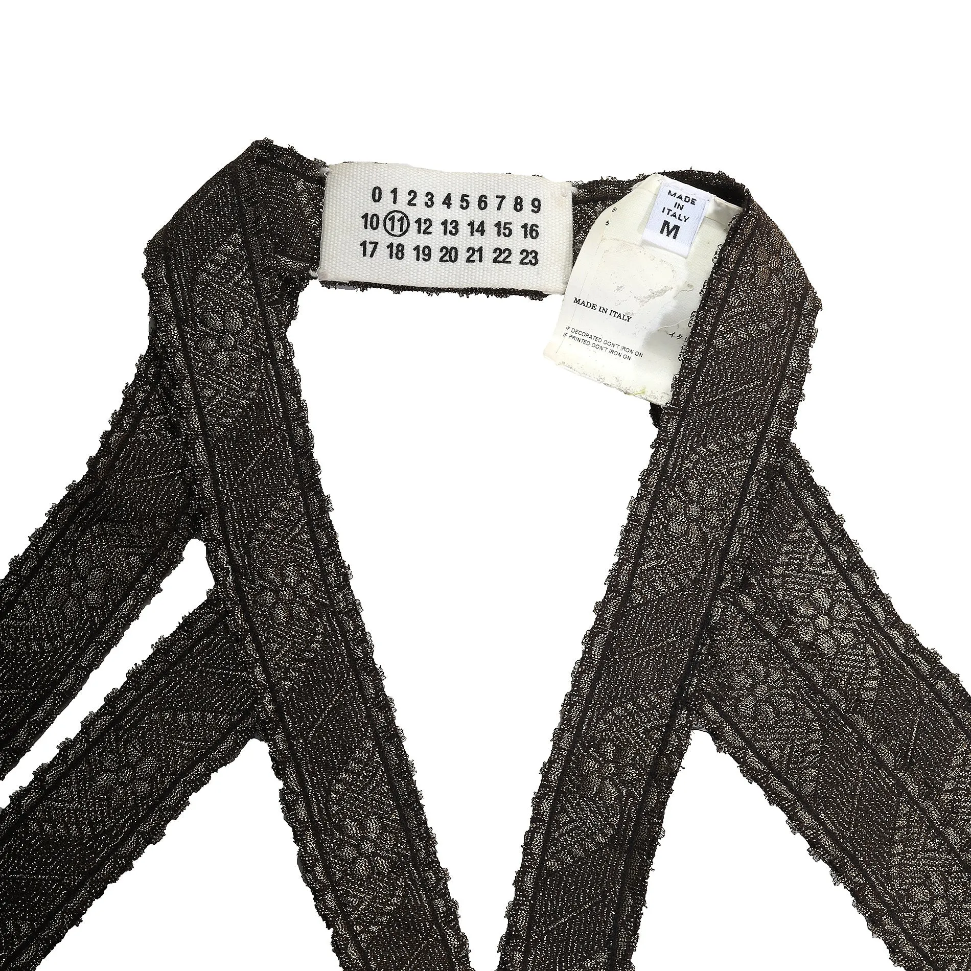 Maison Martin Margiela Vintage Brocade Harness Coat Trim