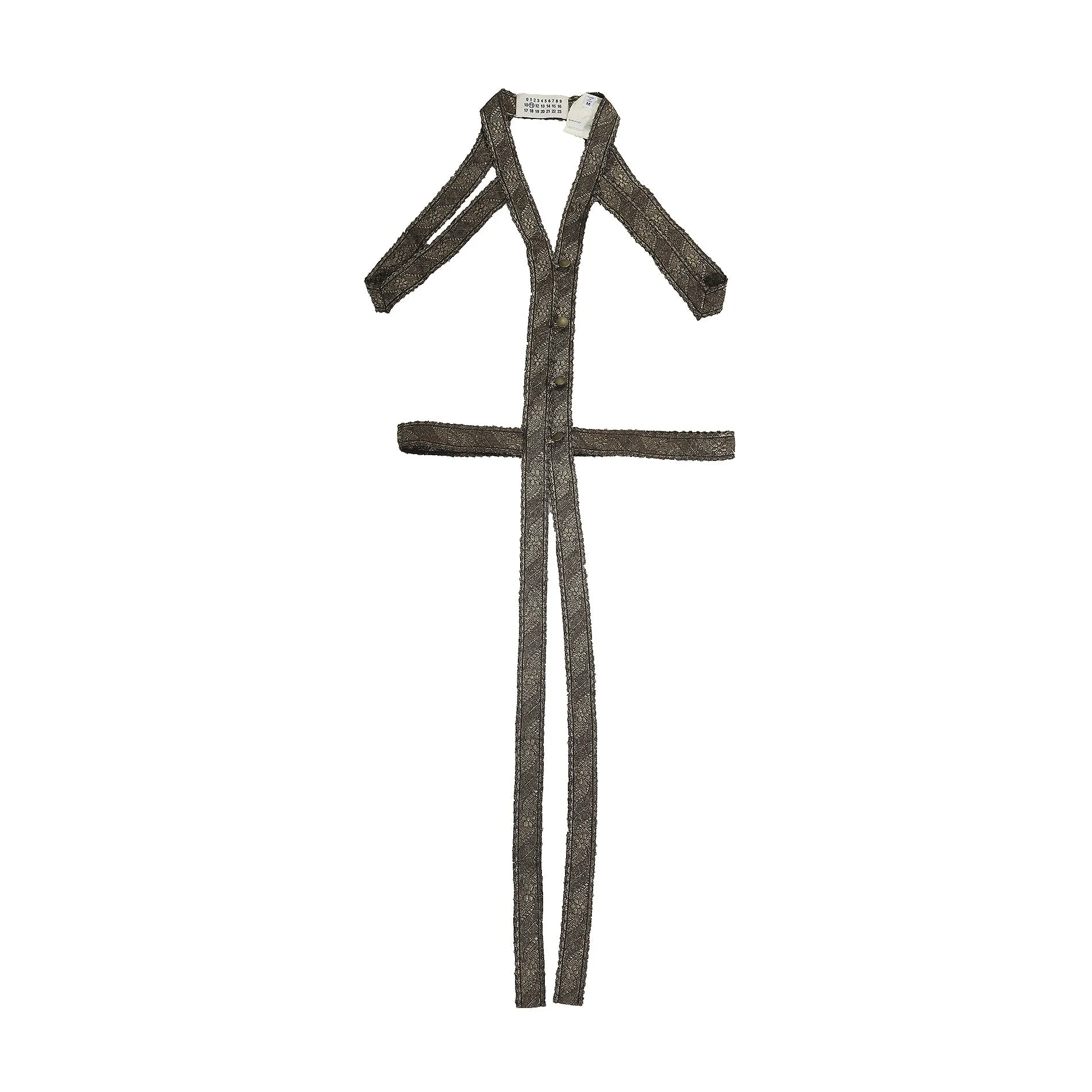 Maison Martin Margiela Vintage Brocade Harness Coat Trim