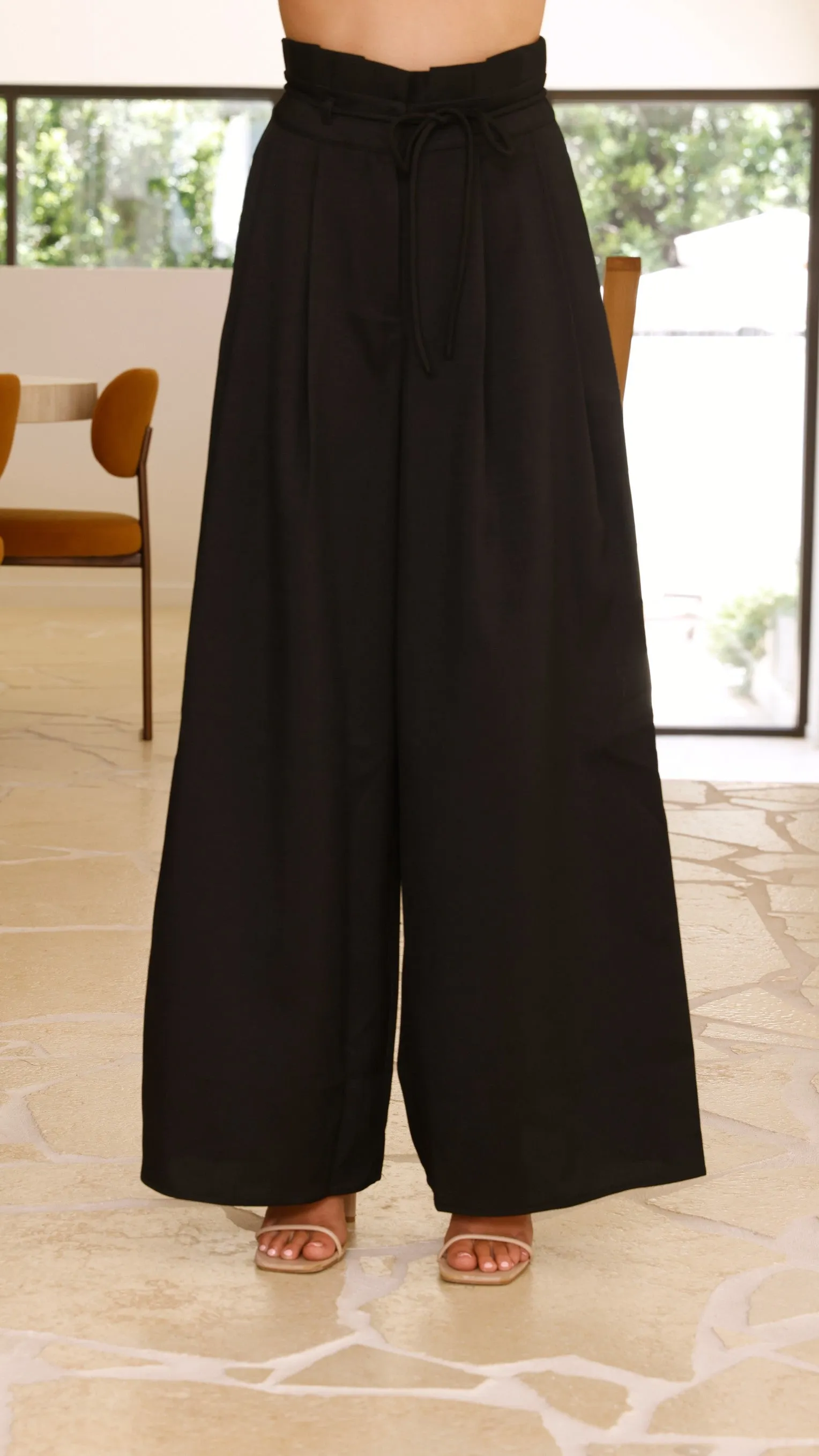 Melinda High Waist Pants - Black