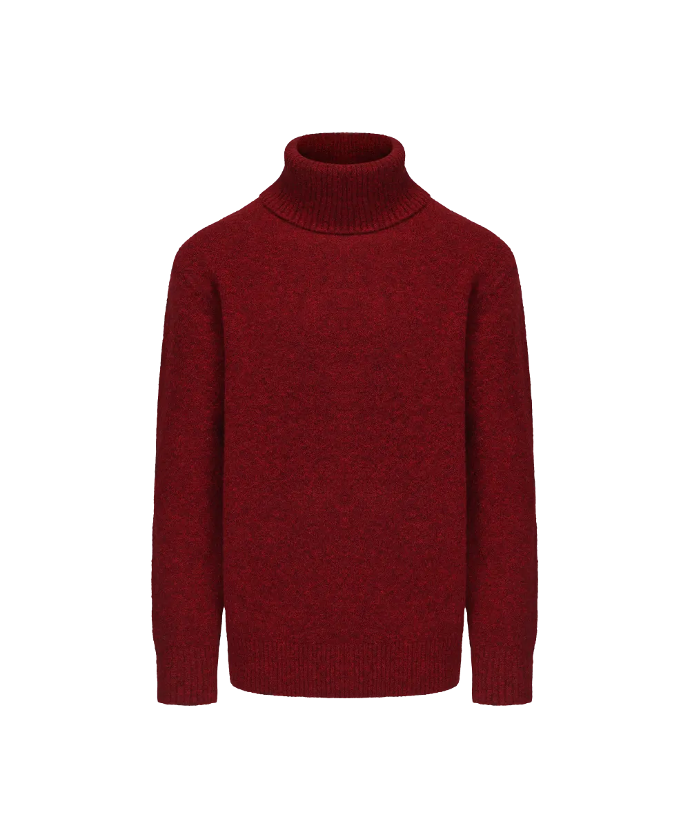 Men's Wool Blend Turtle Neck Knitted Sweater