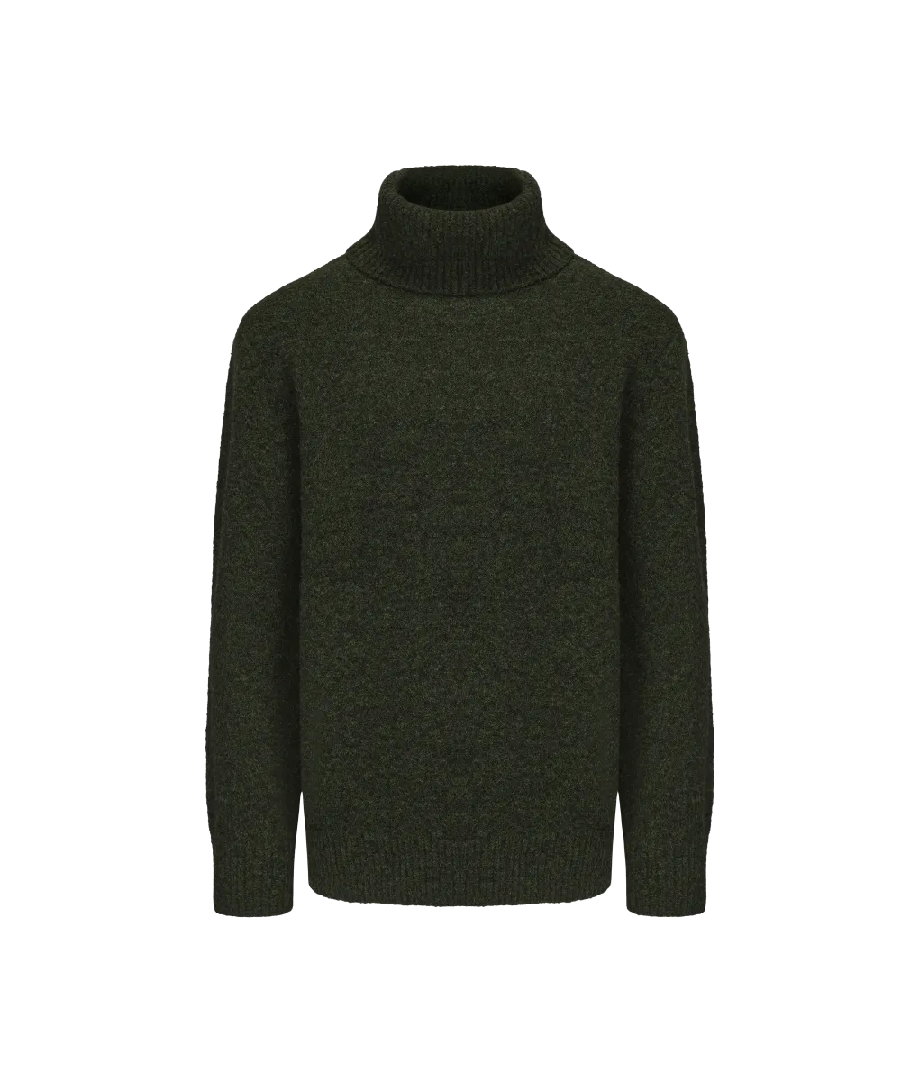 Men's Wool Blend Turtle Neck Knitted Sweater