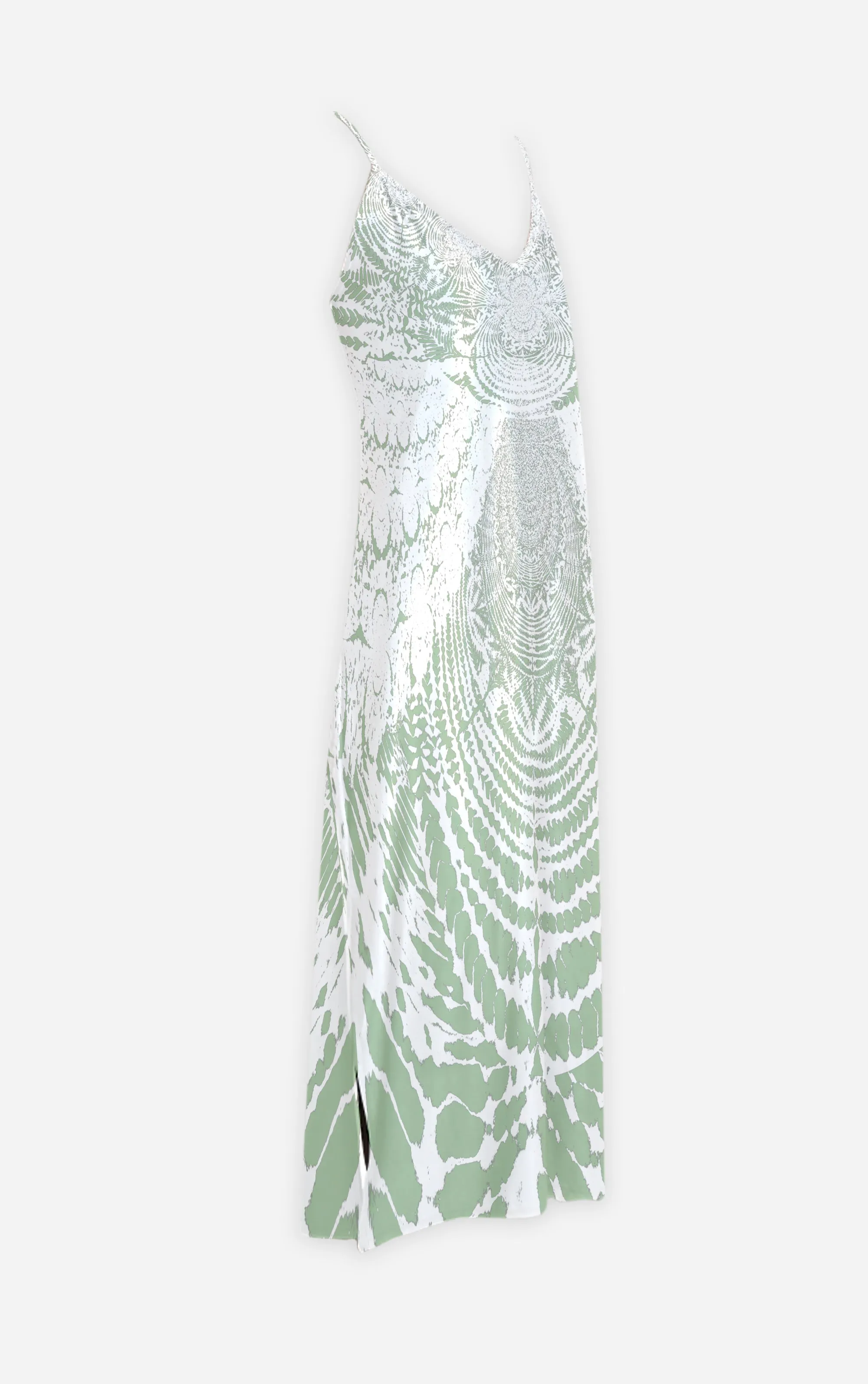 Not Ya Mama's Tie Dye- French Gothic V Neck Slip Dress in Pastel Blue | Le Leanian™