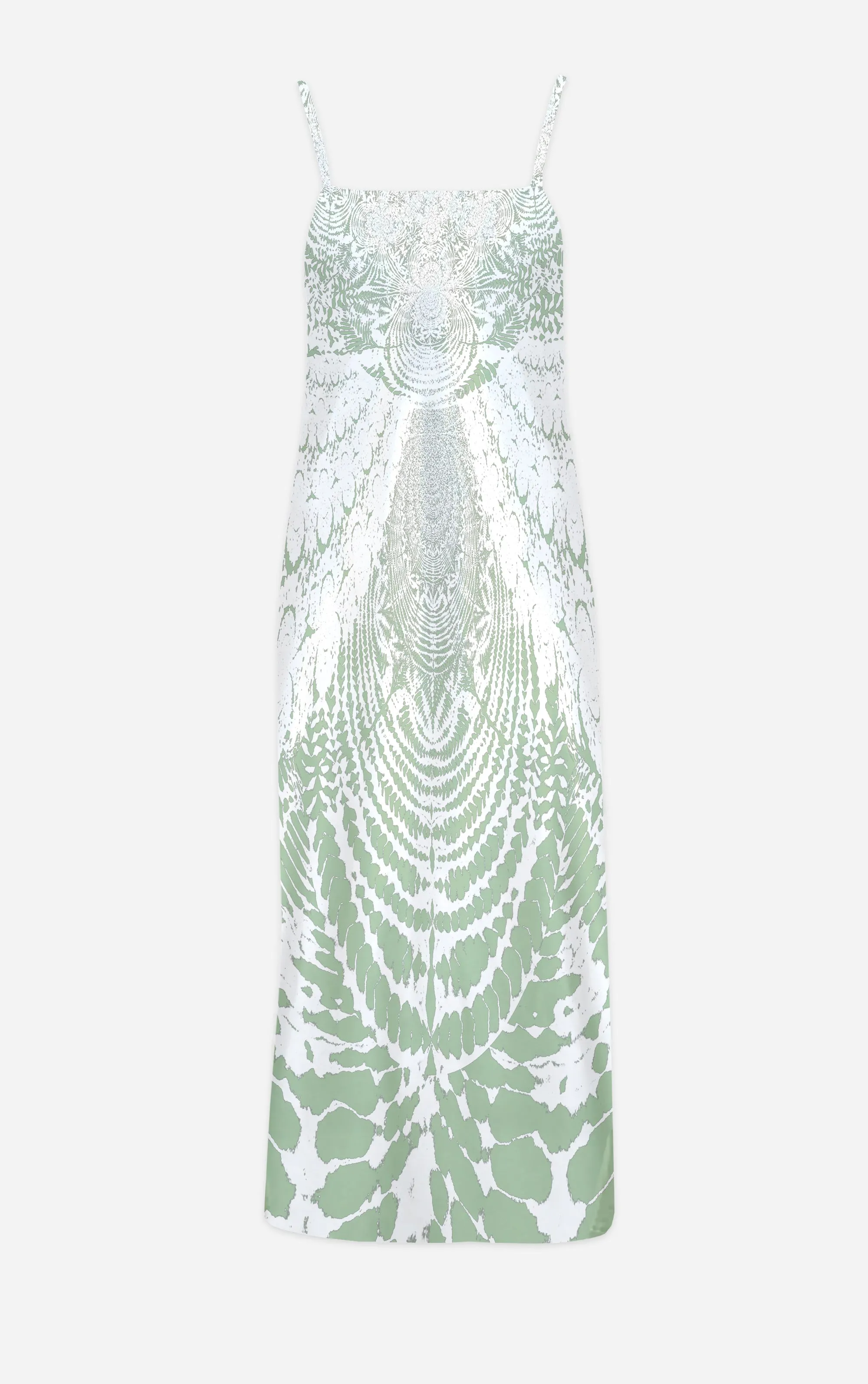 Not Ya Mama's Tie Dye- French Gothic V Neck Slip Dress in Pastel Blue | Le Leanian™