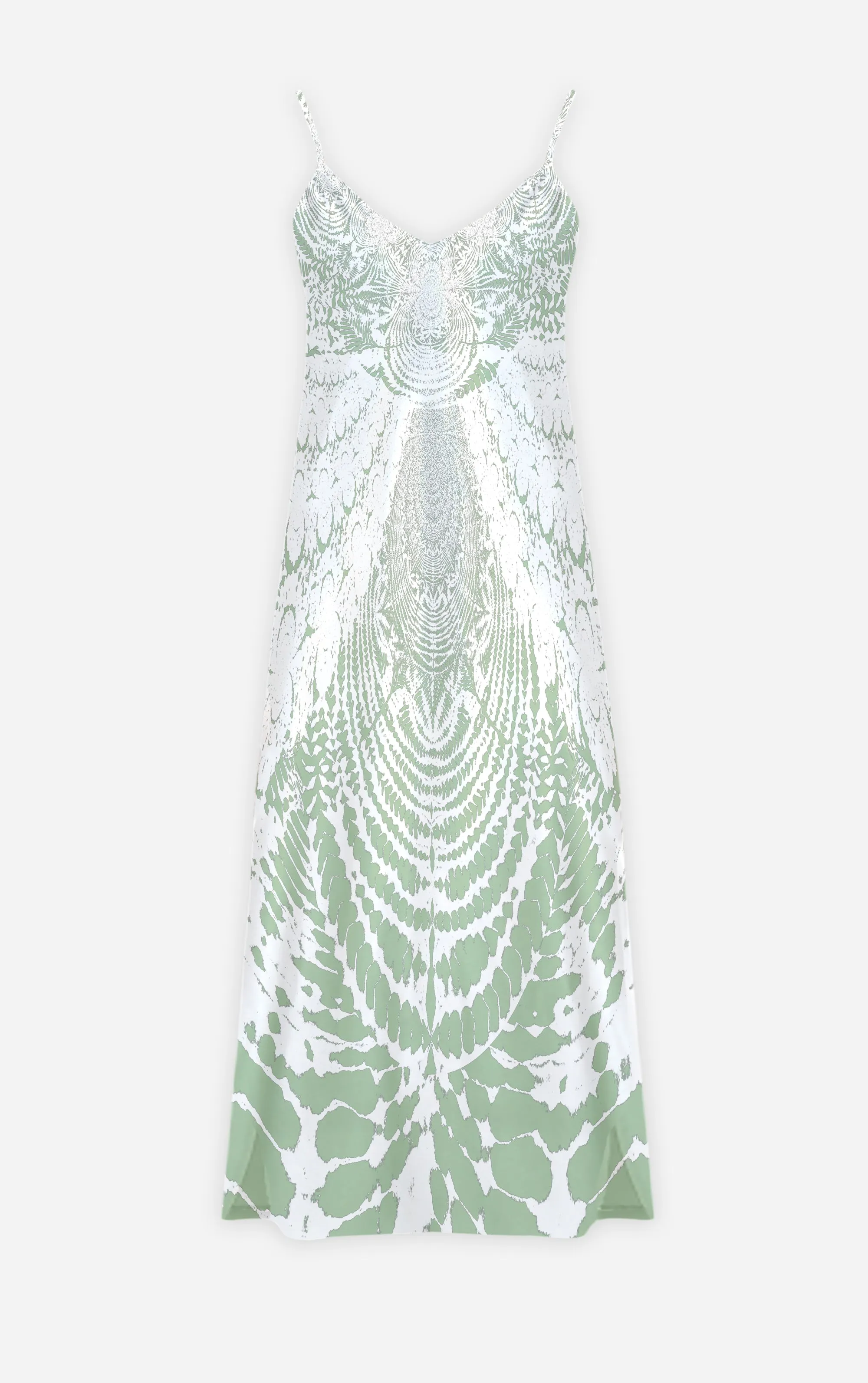 Not Ya Mama's Tie Dye- French Gothic V Neck Slip Dress in Pastel Blue | Le Leanian™