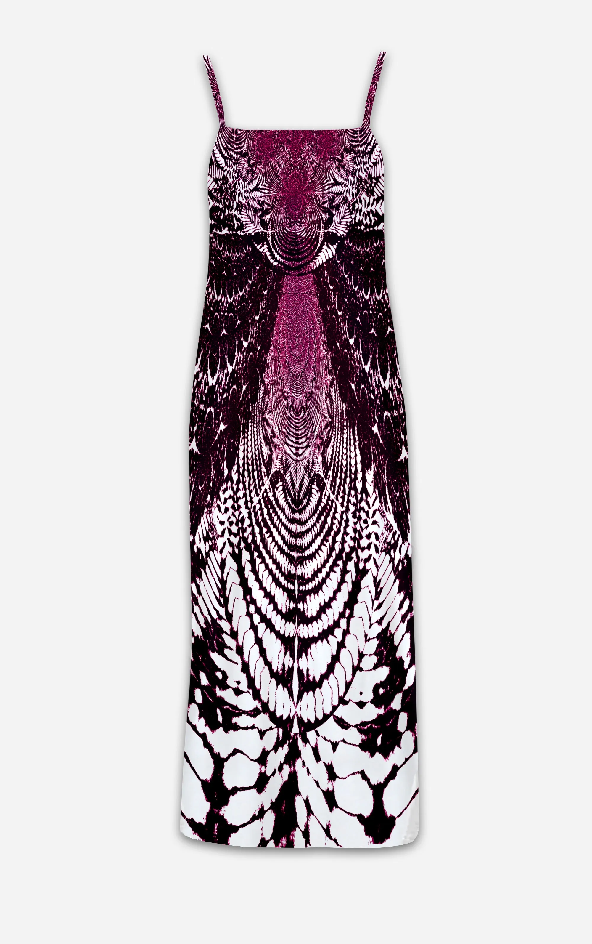 Not Your Mamas Tie Dye- French Gothic V Neck Slip Dress in Eggplant Wine | Le Leanian™