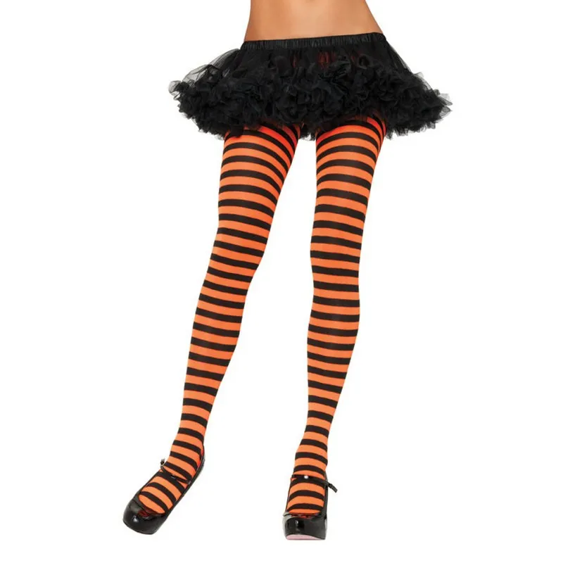 Nylon Stripe Tights 7100