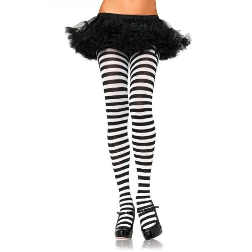 Nylon Stripe Tights 7100