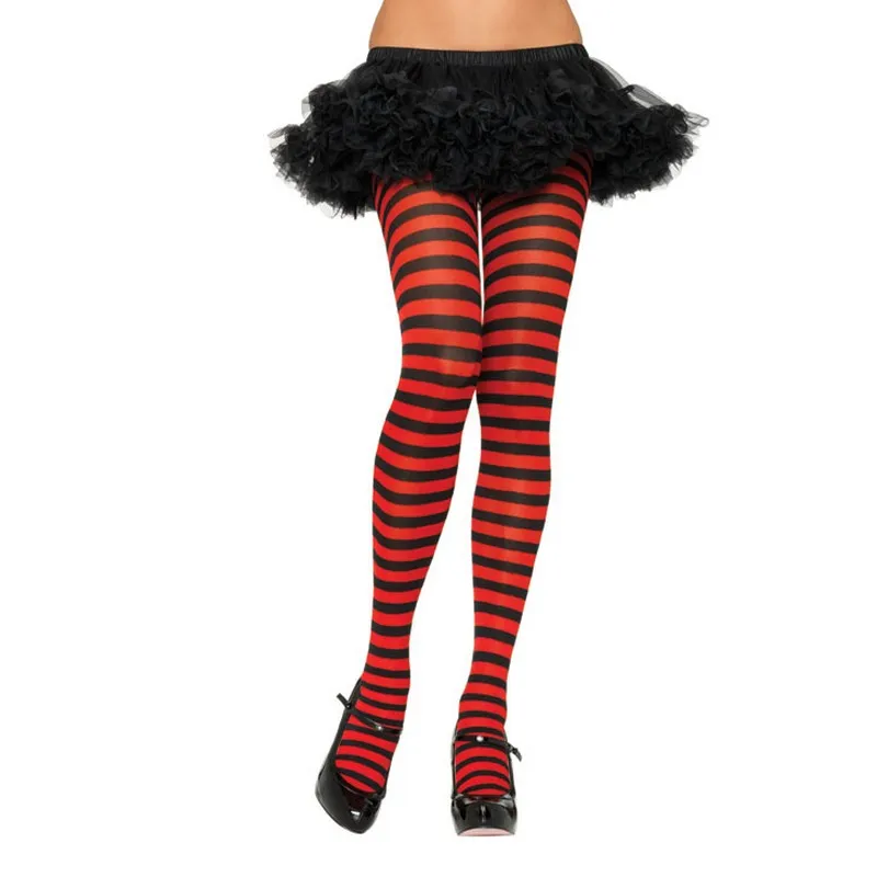 Nylon Stripe Tights 7100
