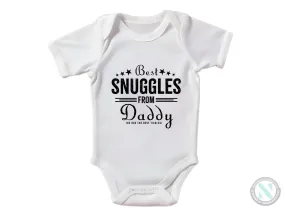 Personalized Baby Grow with Best Snuggles From Daddy text For Baby Boys