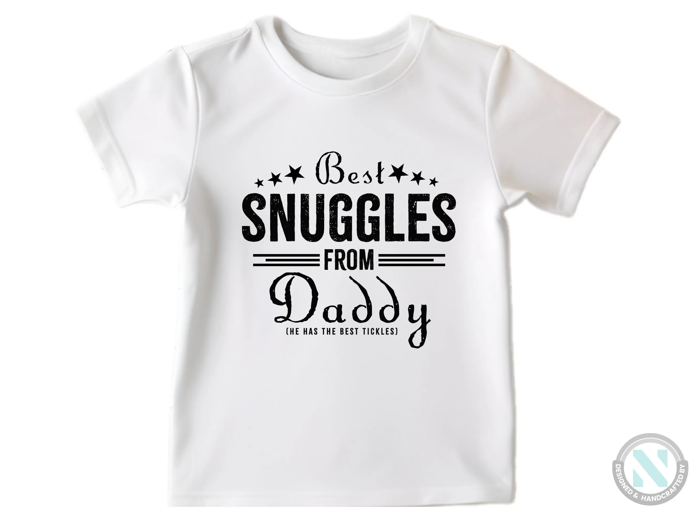 Personalized Baby Grow with Best Snuggles From Daddy text For Baby Boys