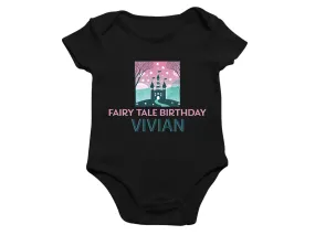 Personalized Name Long Sleeve  Baby Name Bodysuit Fairy Tale Birthday