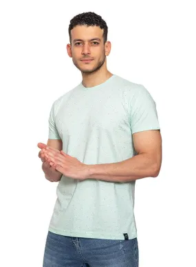 Point Light Aqua Round T-Shirt