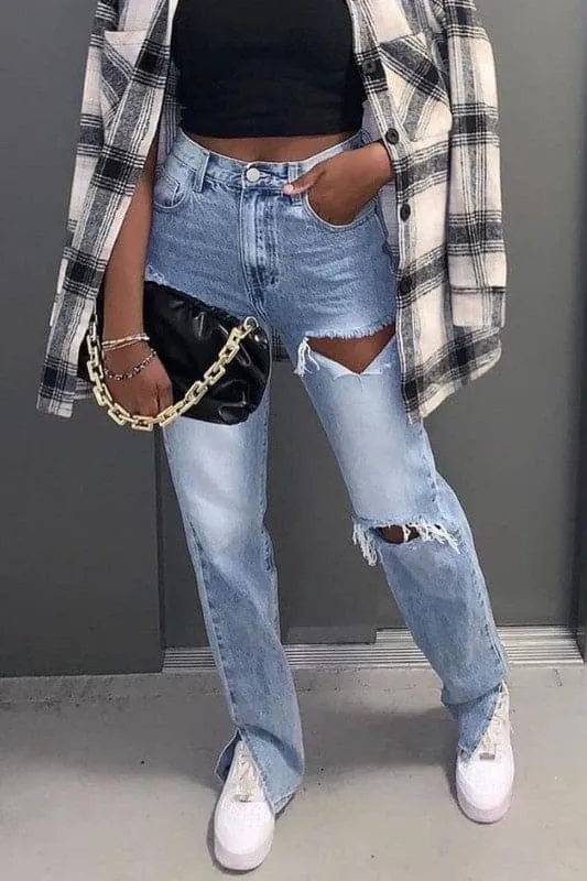 PX807 High Rise Flare Jeans