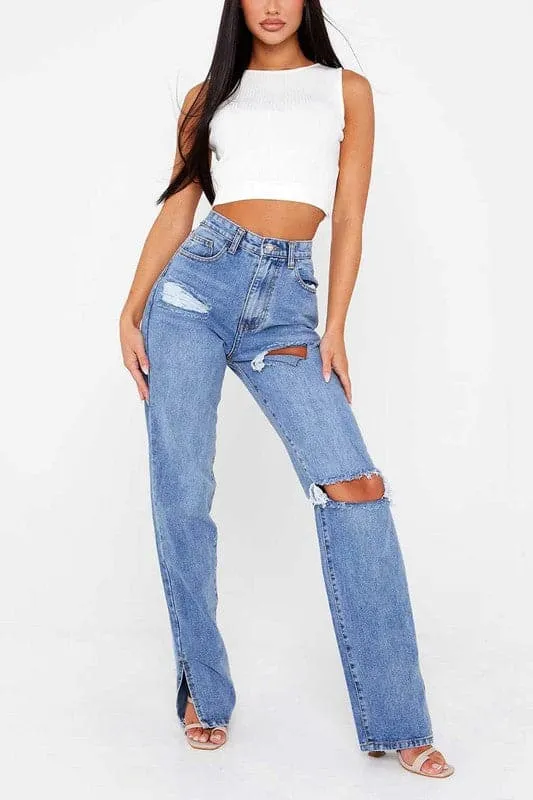 PX807 High Rise Flare Jeans
