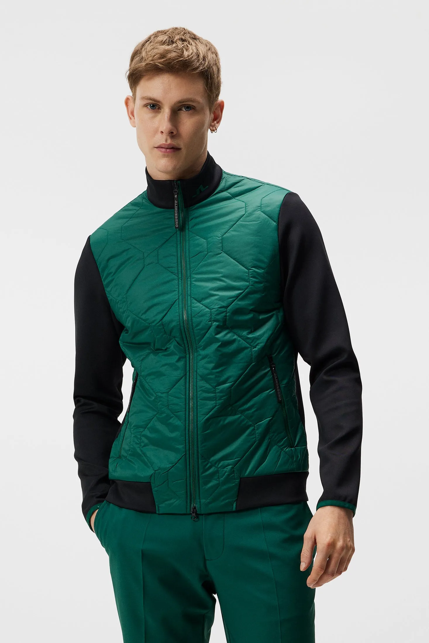 Quilt Hybrid Jacket / Rain Forest