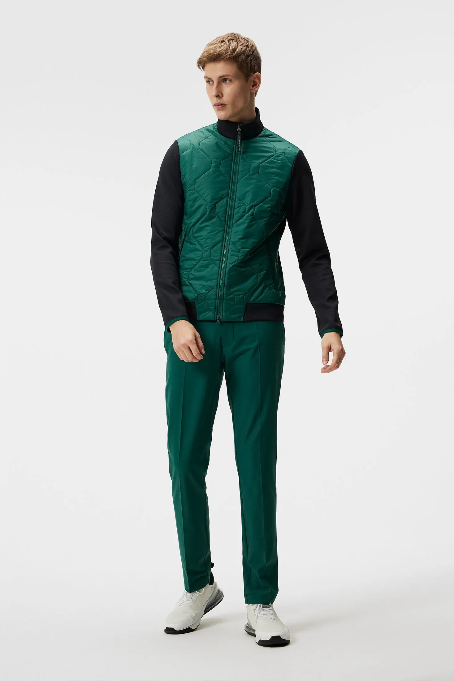 Quilt Hybrid Jacket / Rain Forest