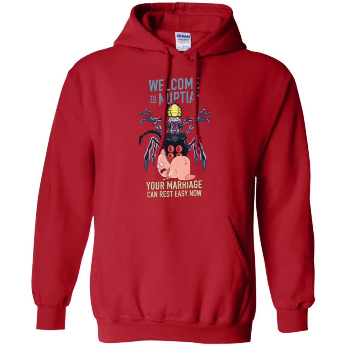 Rick And Morty Welcome To Nuptia Men Pullover Hoodie