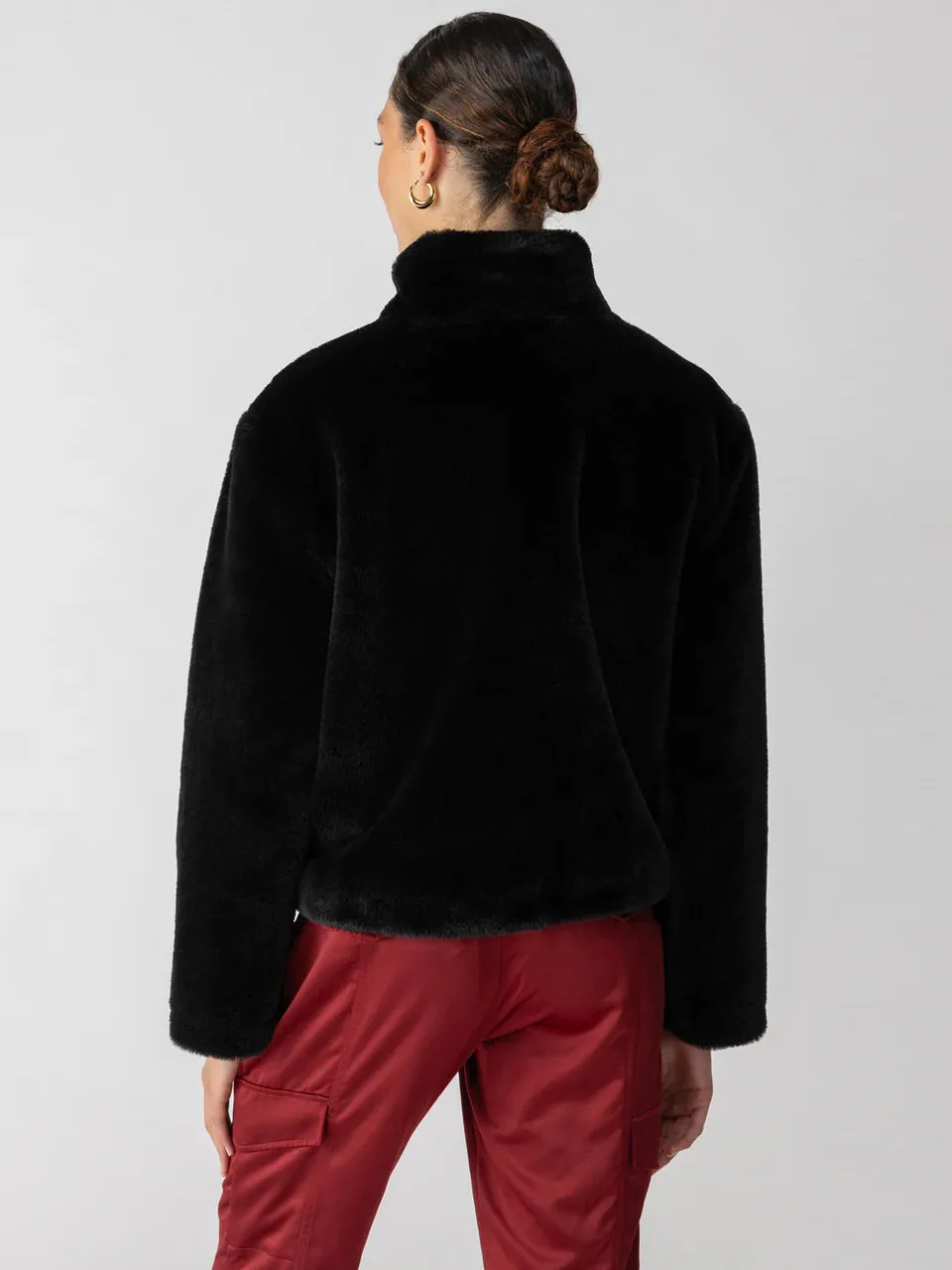 Sanctuary - Lux Fur Coat in Black