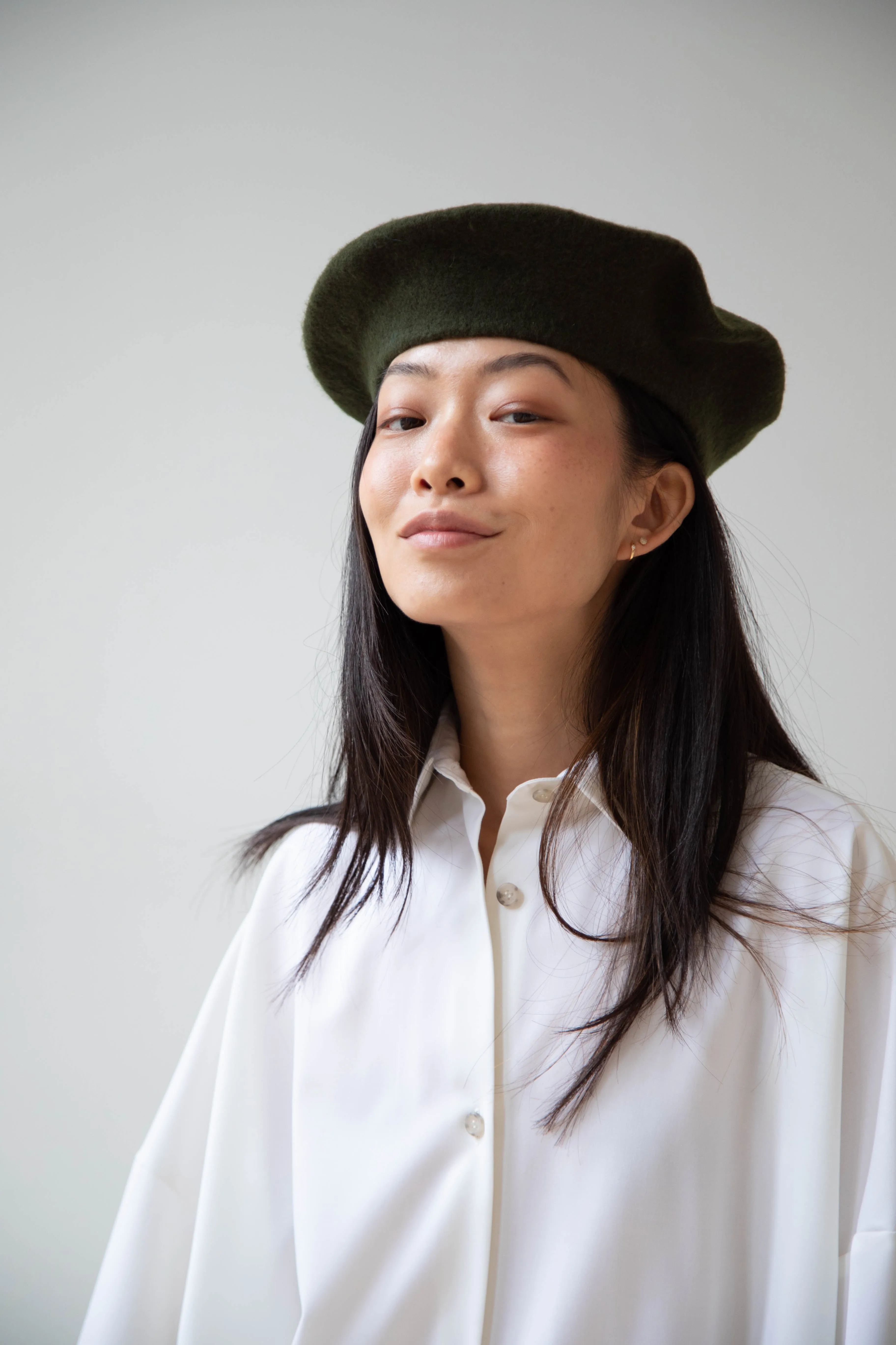Signa 1925 | Felted Knit Beret in Olive