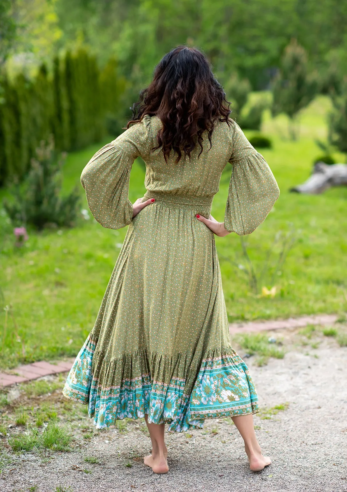 Simona Jasmin Green Dress
