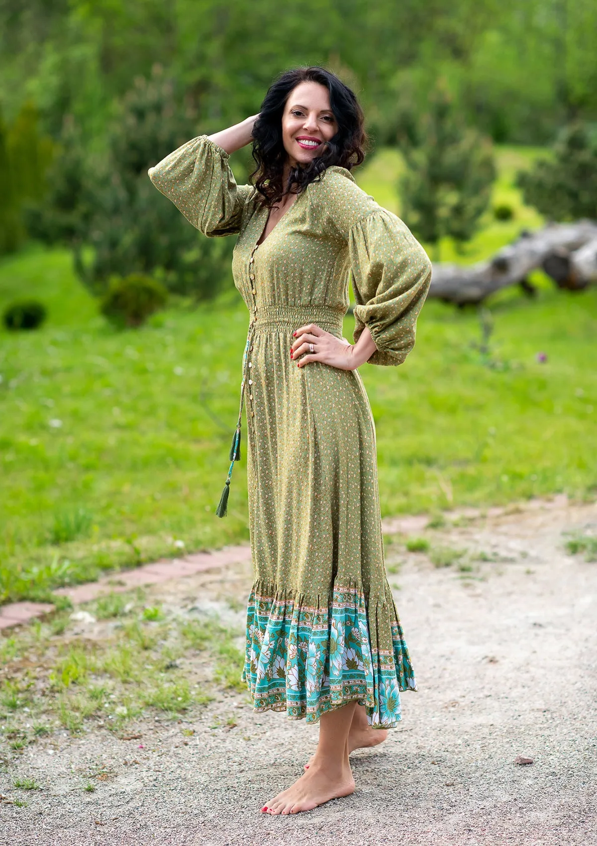 Simona Jasmin Green Dress