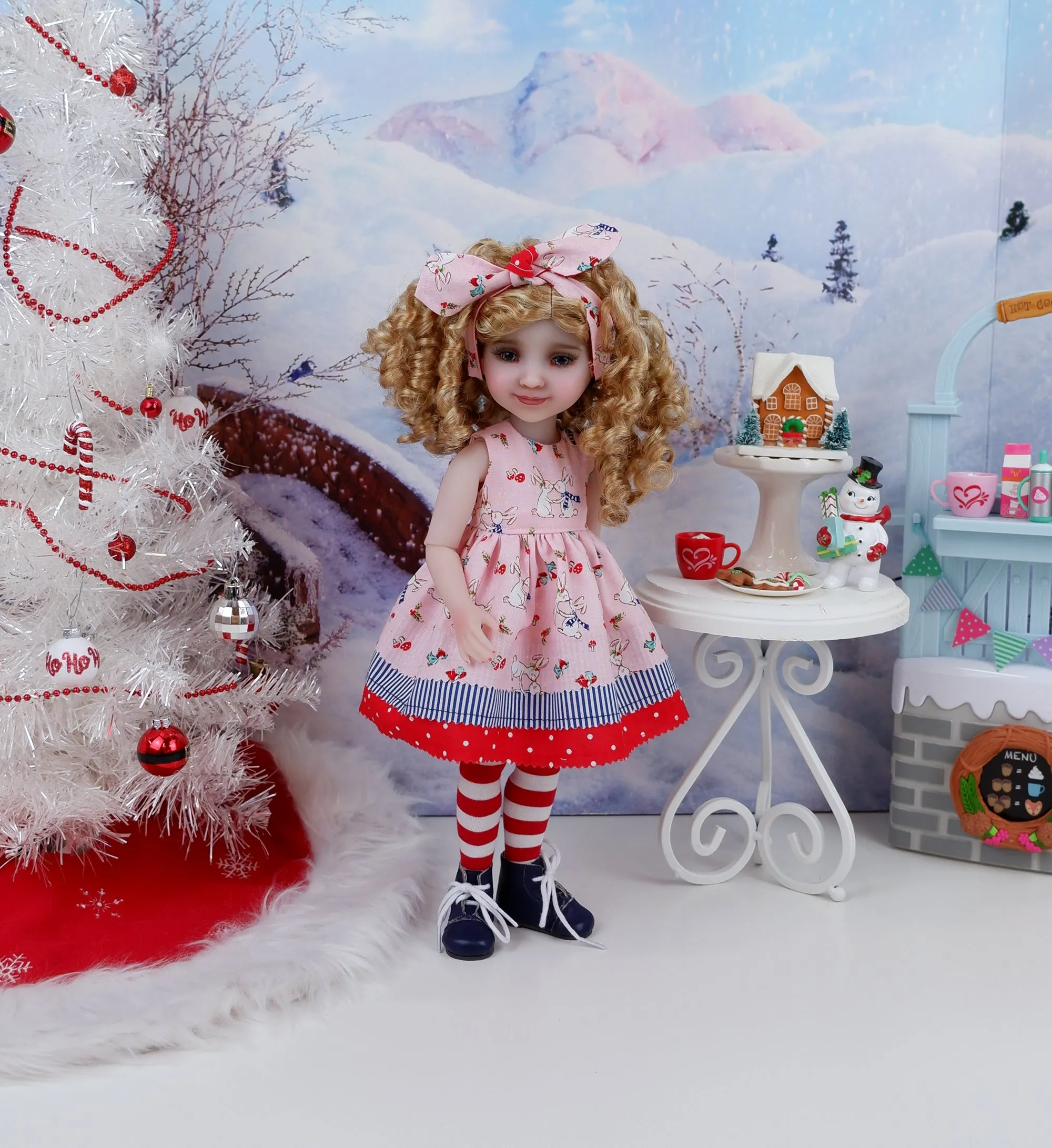 Snow Bunnies - dress with boots for Ruby Red Fashion Friends doll