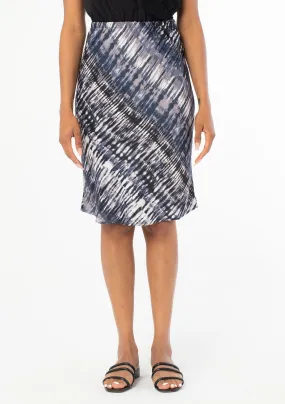 Striped Tie Dye Midi Skirt