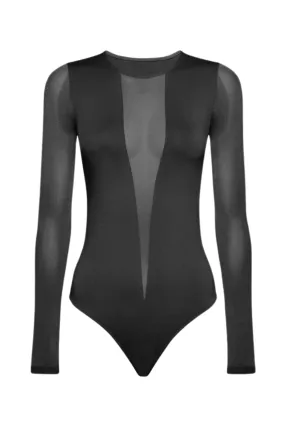 Venus String Bodysuit | Black