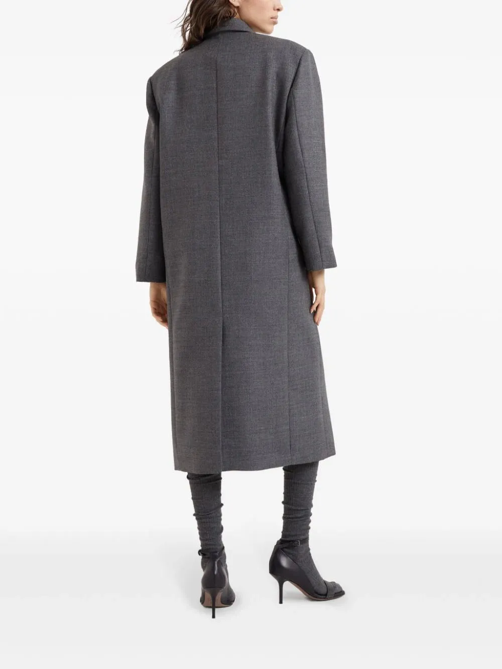 virgin wool Monili-trim coat