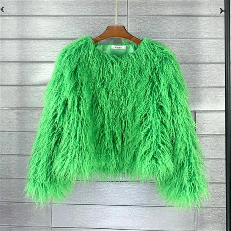 Warm Women's Faux Fur Coat Short Loose Fur Jacket Available in Many Colors