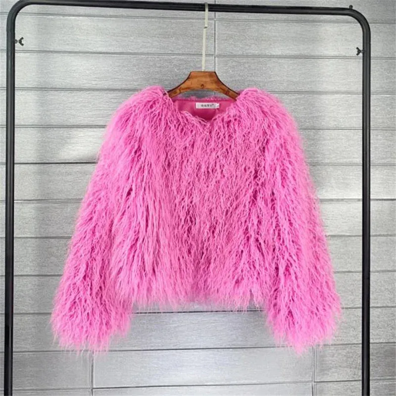 Warm Women's Faux Fur Coat Short Loose Fur Jacket Available in Many Colors