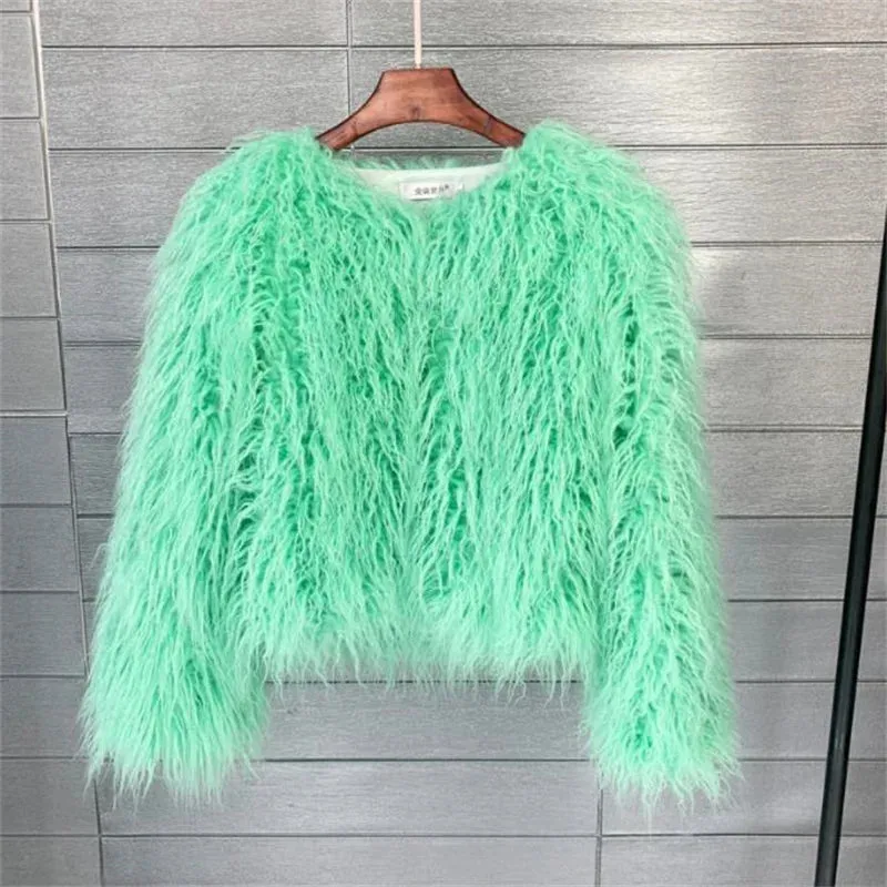 Warm Women's Faux Fur Coat Short Loose Fur Jacket Available in Many Colors