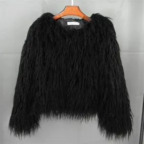 Warm Women's Faux Fur Coat Short Loose Fur Jacket Available in Many Colors