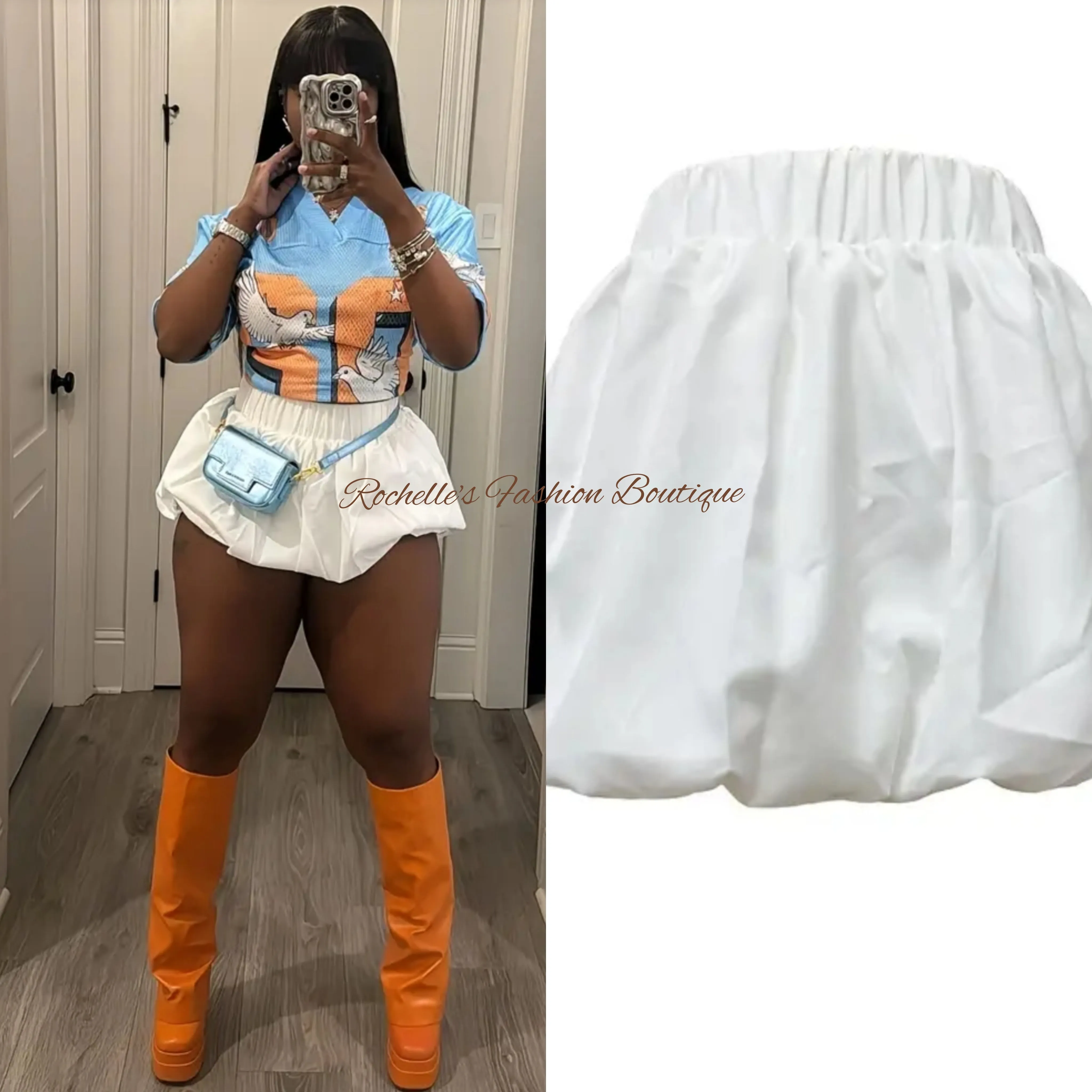 White Bubble Skirt