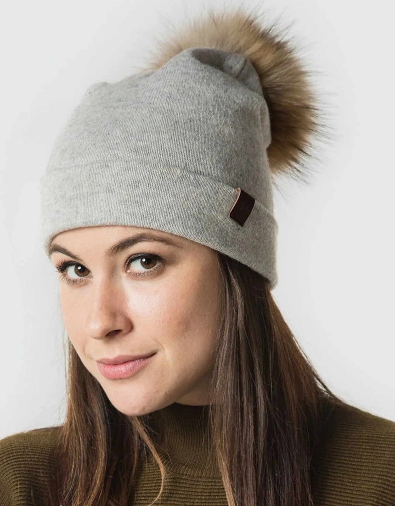 Women's  Beanie Hat with  Pompom