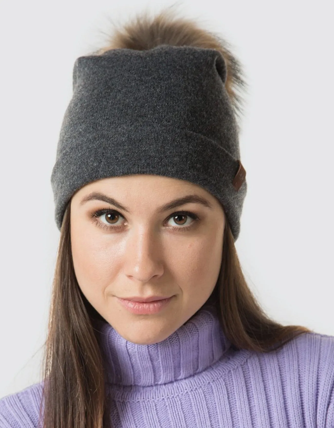 Women's  Beanie Hat with  Pompom