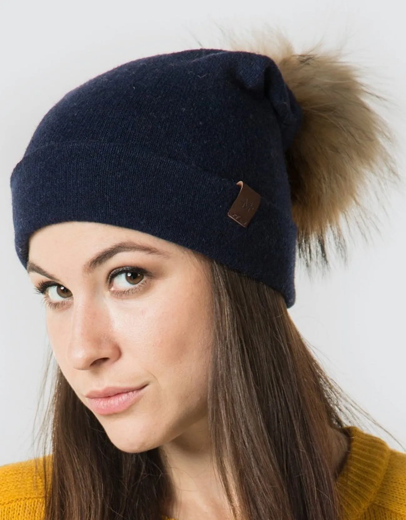 Women's  Beanie Hat with  Pompom