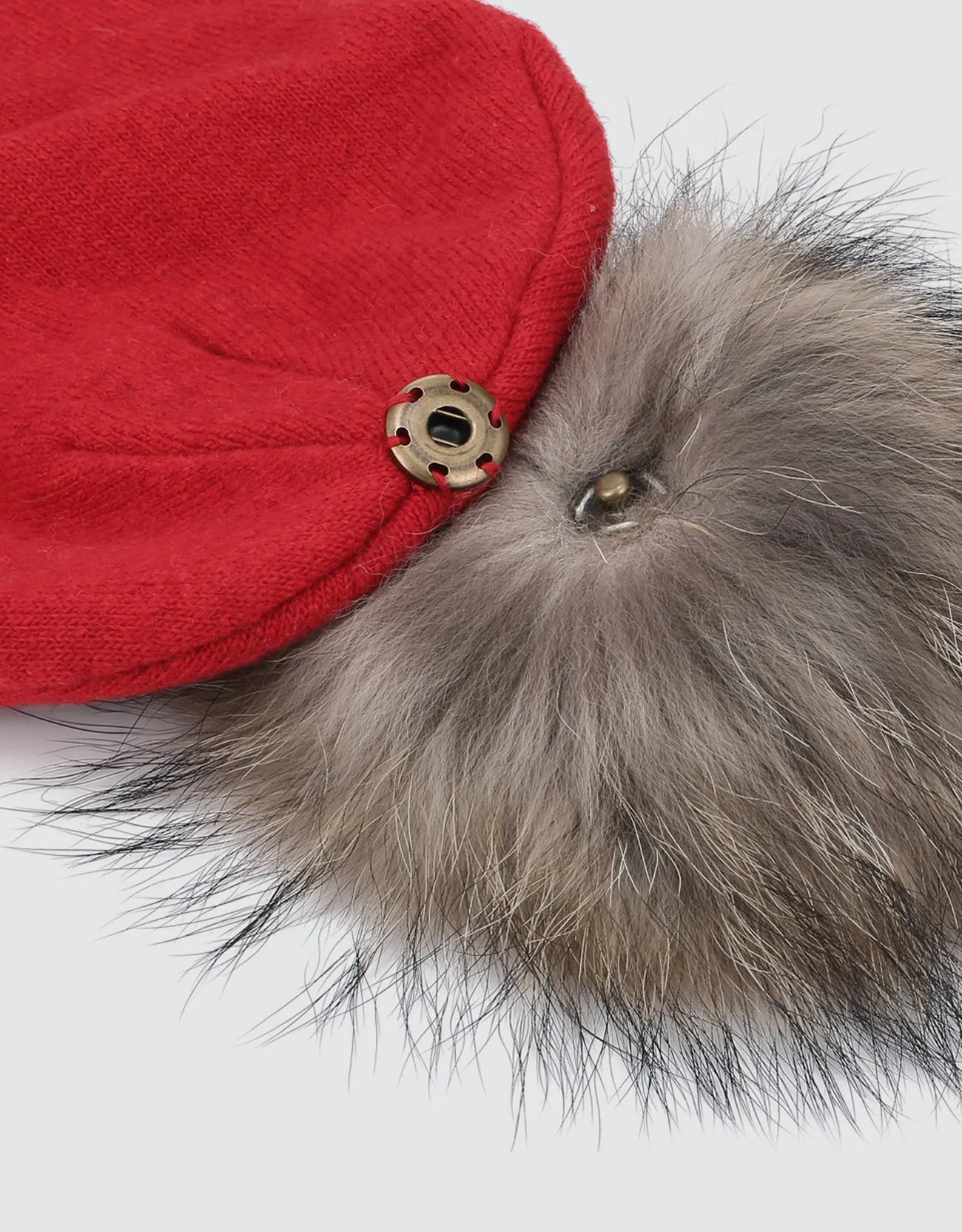 Women's  Beanie Hat with  Pompom