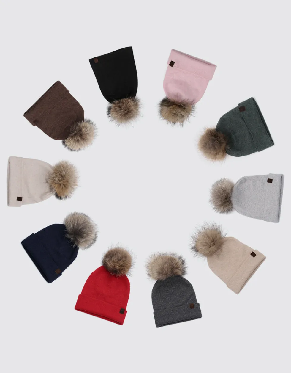 Women's  Beanie Hat with  Pompom