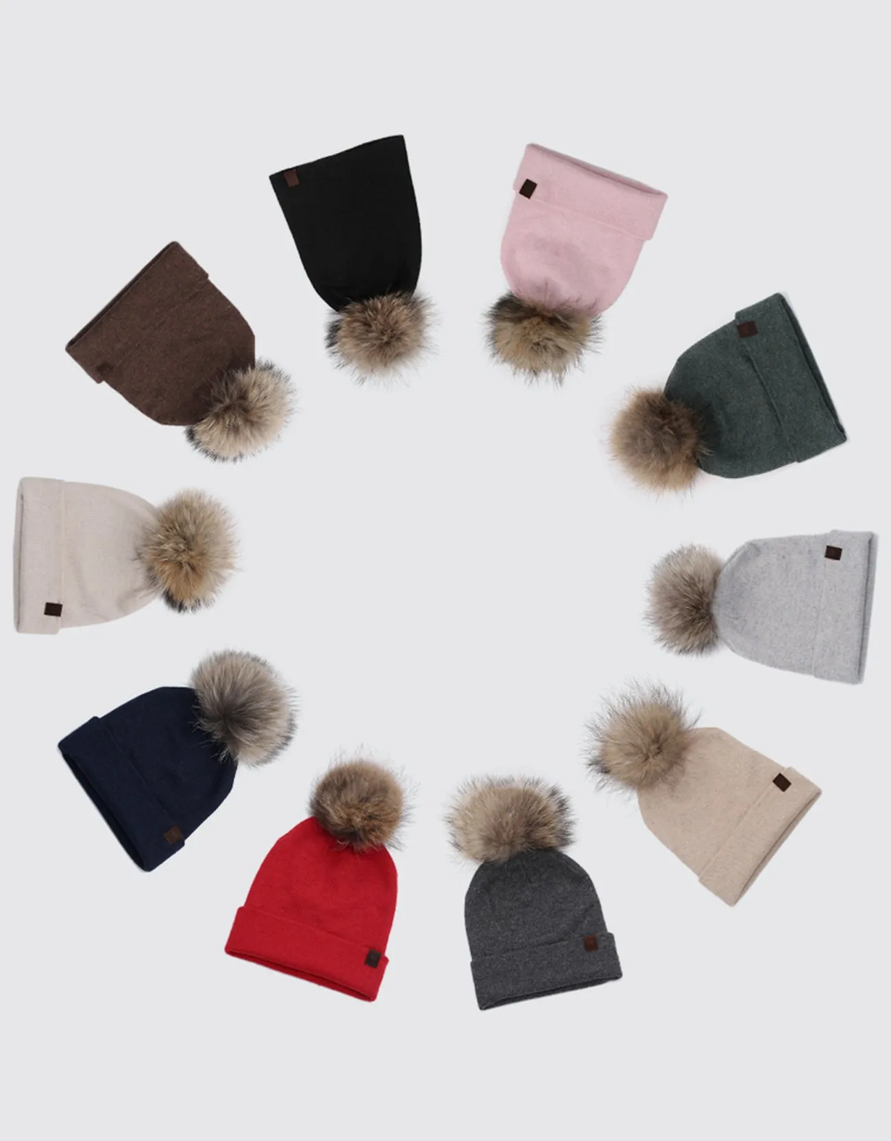 Women's  Beanie Hat with  Pompom