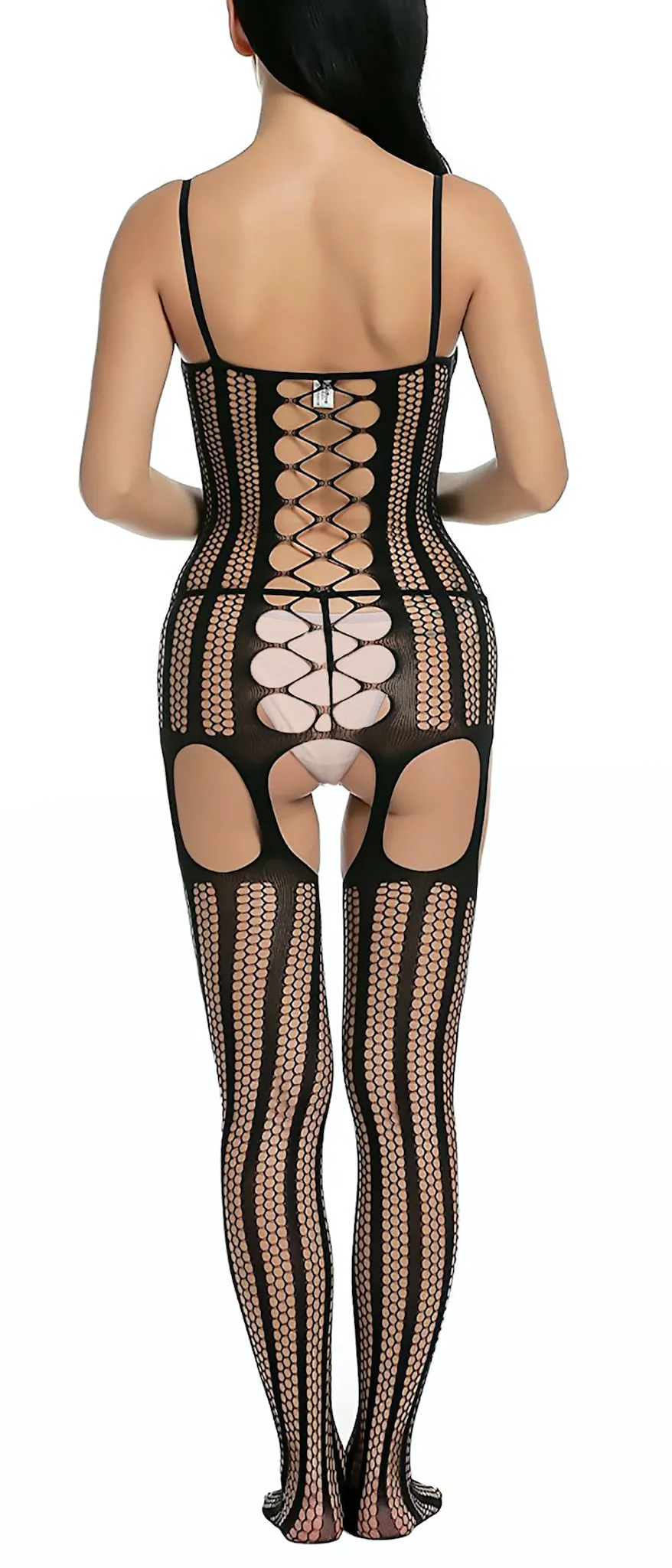 Xs and Os Women Fishnet Full Body Stocking Lingerie
